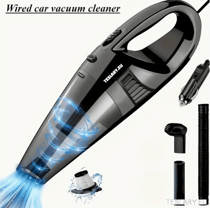 VACUUM 12V WIRED POWERFUL Handheld Car Vacuum Cleaner Black - TESLARY Tesla Shop Accessories Europe Nederlands Dublin Cork Ireland Deutschland Espana Alicante France Italia