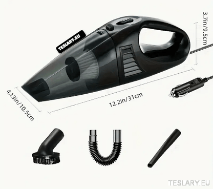 VACUUM 12V WIRED POWERFUL Handheld Car Vacuum Cleaner Black - TESLARY Tesla Shop Accessories Europe Nederlands Dublin Cork Ireland Deutschland Espana Alicante France Italia