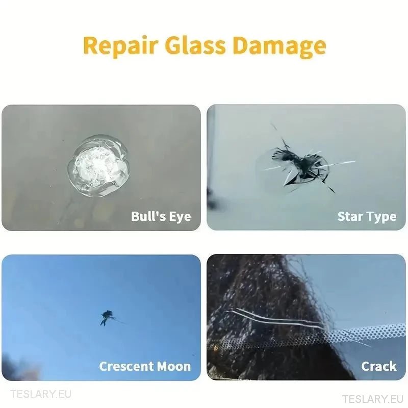Windscreen Glass Crack Repair Kit with Resin Chamber - TESLARY Tesla Shop Accessories Europe Nederlands Ireland Deutschland Espana Alicante France Italia