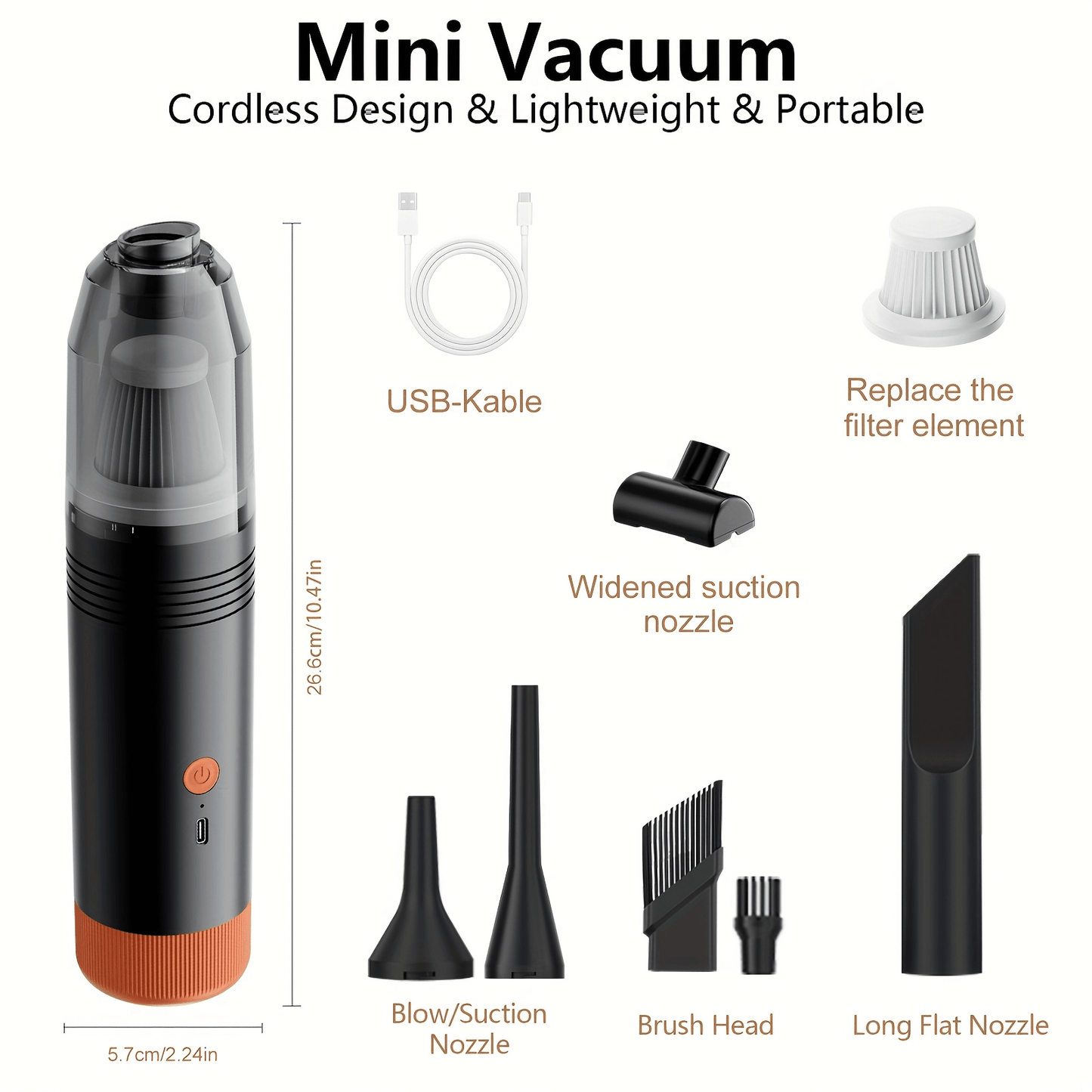 Wireless Portable Vacuum Cleaner, Suction and Blowing Function - Strong Power for your Tesla , BYD , MG or other EV - TESLARY Tesla Shop Accessories Europe Nederlands Dublin Cork Ireland Deutschland Espana Alicante France Italia