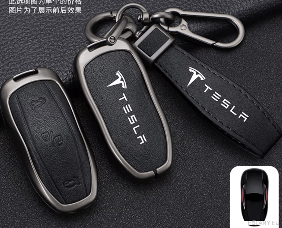 Zinc Alloy Car Smart Remote Key Case Full Cover Protection Shell Fob For Tesla Model 3 Model S Model Y Keychain Auto Accessories with Logo - TESLARY Tesla Shop Accessories Europe Nederlands Dublin Cork Ireland Deutschland Espana Alicante France Italia