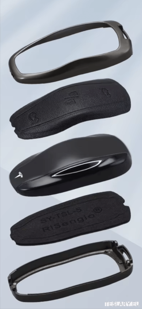 Zinc Alloy Car Smart Remote Key Case Full Cover Protection Shell Fob For Tesla Model 3 Model S Model Y Keychain Auto Accessories with Logo - TESLARY Tesla Shop Accessories Europe Nederlands Dublin Cork Ireland Deutschland Espana Alicante France Italia